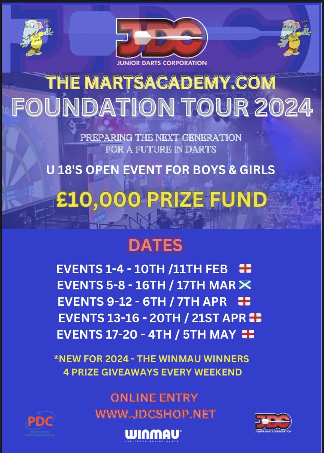 JDC Foundation & Advanced Tour 2024 Portsmouth Darts Academy